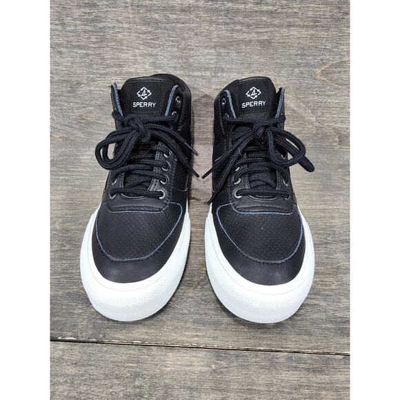 Sperry Soletide Mid Seacycled Black Sneakers Size 8 Womens - Picture 5 of 10